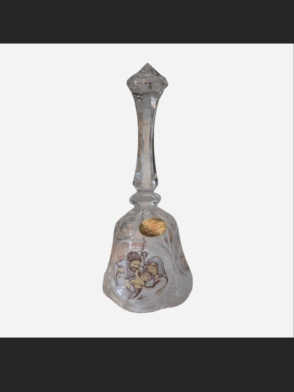 Crystal Decorative Bell with Cherub Motif